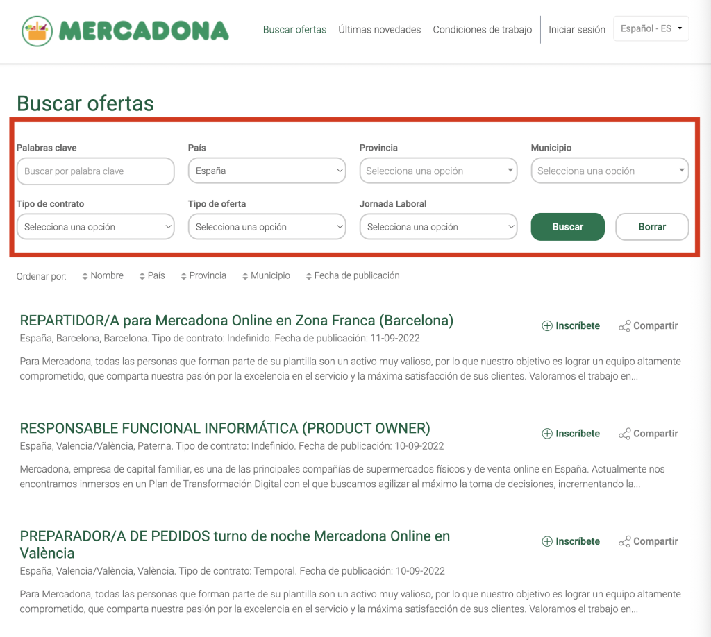 enviar curriculum mercadona