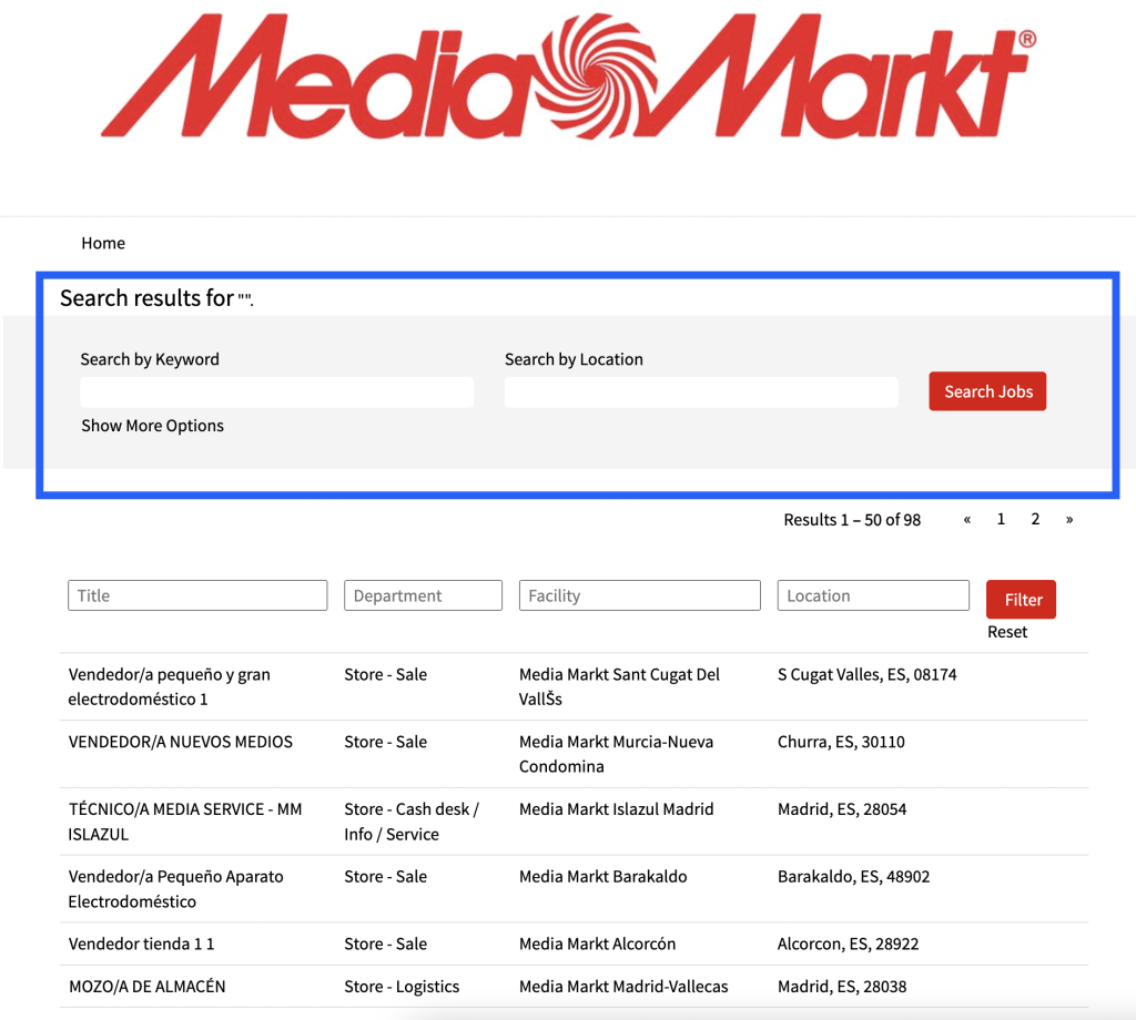 Como enviar el Currículum a Mediamarkt