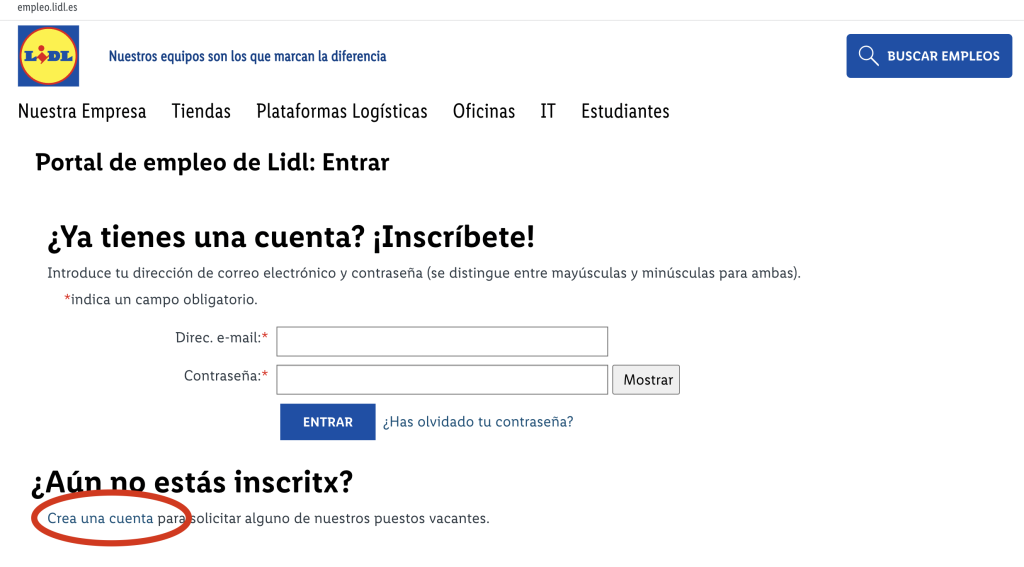 Cómo enviar currículum a Lidl