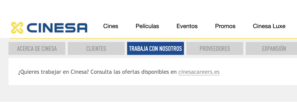 Cómo enviar el Currículum a Cinesa