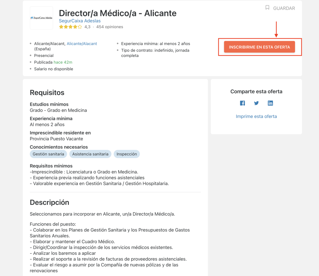 Cómo enviar el Currículum a  Adeslas - Trabaja con Nosotros