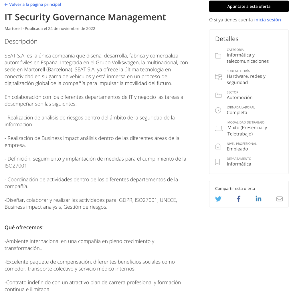 Cómo enviar el Currículum a SEAT - Trabaja con Nosotros